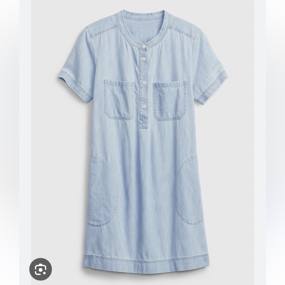 GAP organic cotton denim popover dress size M